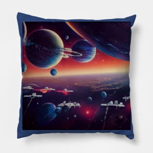 Interplanetary Spaceport Pillow