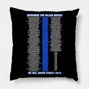 2019 Police Memorial - Thin Blue Line Family Pillow