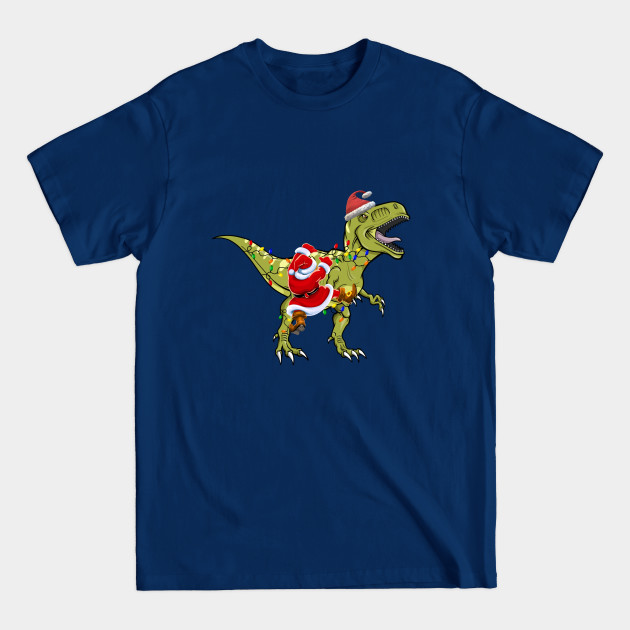 Disover T-REX CHRISTMAS TREE AND SANTA - Dinosaur Christmas Tree Rex - T-Shirt