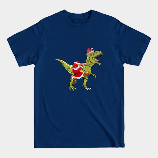 Discover T-REX CHRISTMAS TREE AND SANTA - Dinosaur Christmas Tree Rex - T-Shirt