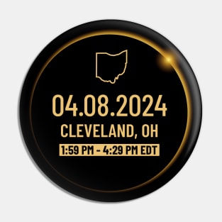 Ohio State Cleveland OH USA Totality April 8, 2024 Total Solar Eclipse Pin