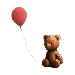 Teddy bear and red balloon T-Shirt