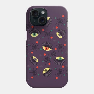 Witch Eyes Spooky Retro Pattern Phone Case