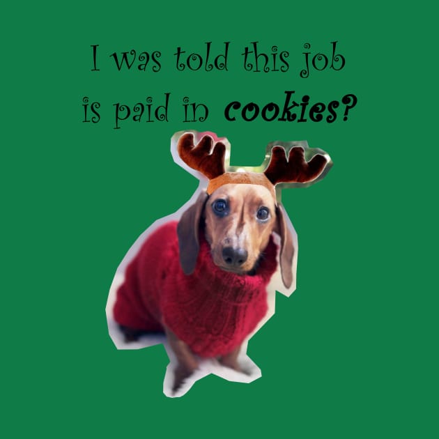 I was told this job is paid in cookies?- Reindeer Puppy by Humerushumor