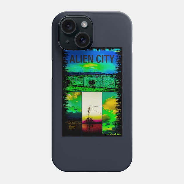 Alien City Desert View Phone Case by NIZAM RECORDS 