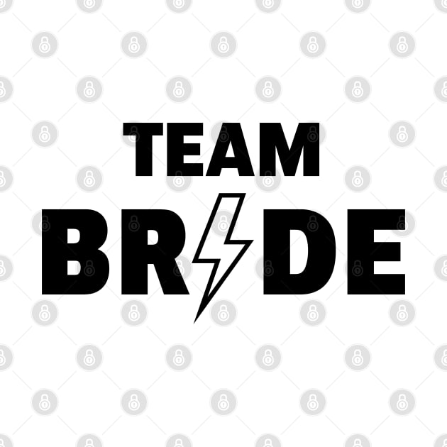 Team Bride Rocks (Hen Night / Bachelorette Party / Outline / Black) by MrFaulbaum