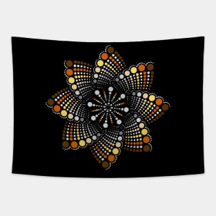 Seamless Repeating Geometric Mandala Dot Art Gay Bear Pride Pattern Tapestry