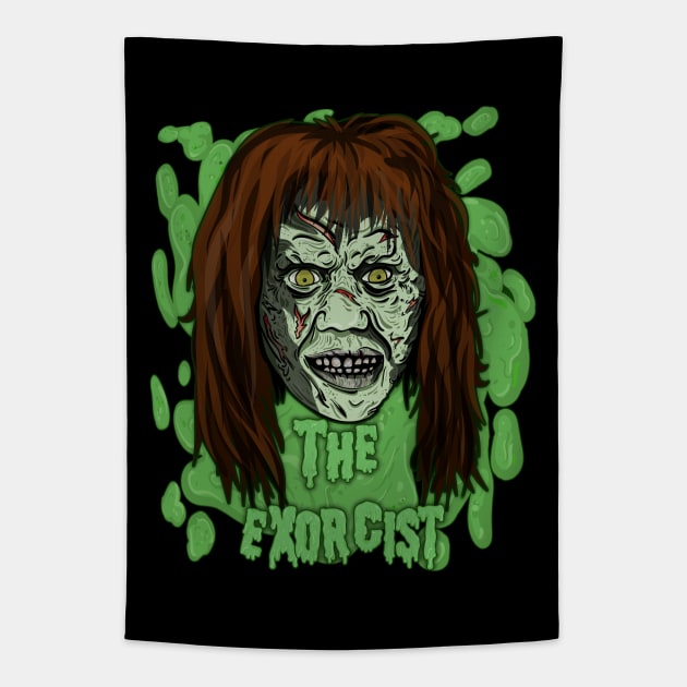 The exorcist - vomit Tapestry by wet_chicken_lip