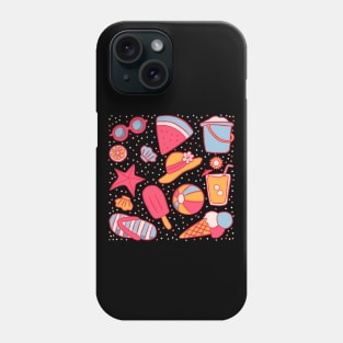 Cute summer cartoon illustration Phone Case