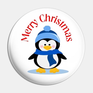 Merry Christmas Penguin Pin