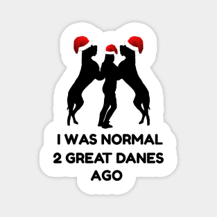 Great Dane Christmas Gift T-Shirt | Normal 2 Great Danes Ago Magnet