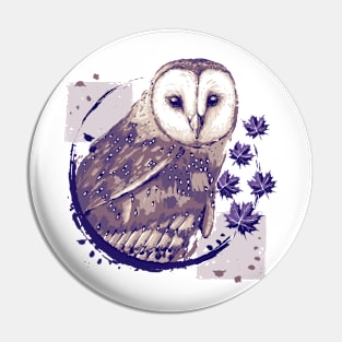 Barn Owl Painting Pin