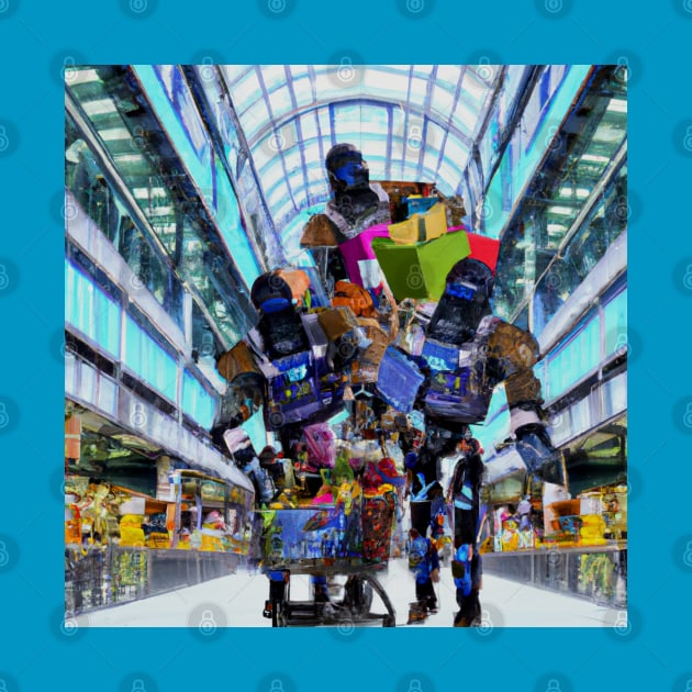 Robots in the Shopping Mall by PDTees