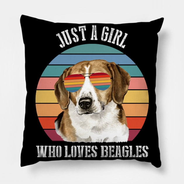 Just a girl Who loves beagles Pillow by SamaraIvory