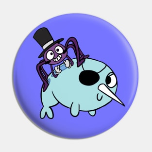Star VS The Forces Of Evil! Spider in a top hat and narwhal Pin