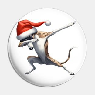 Christmas Greyhound Dog Dabbing Dance Pin