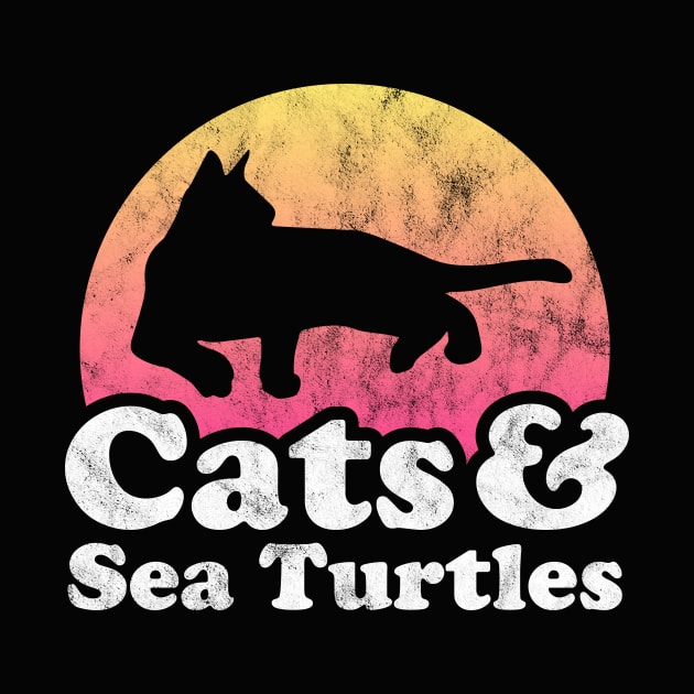 Cats and Sea Turtles Gift for Men, Women Kids by JKFDesigns