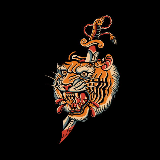 tiger and dagger by Abrom Rose