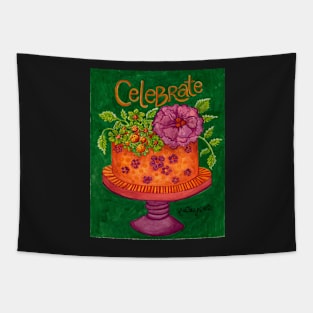 Celebrate with Happy Cake Tapestry