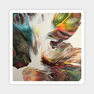 Precision Fall Colors Fluid Art Painting Magnet