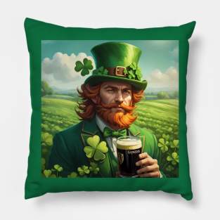 Folk Art Leprechaun Pillow