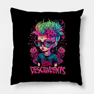 Punk Rock Ladies - Descendents Vintage Pillow