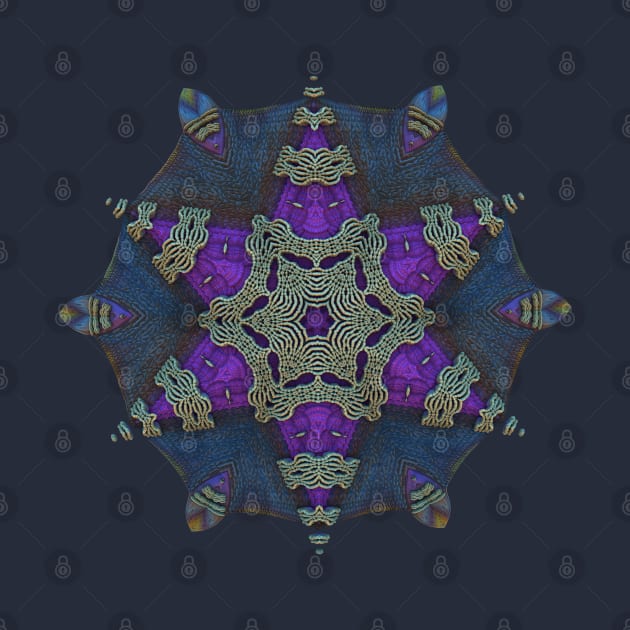 Purple Star Fractal by Manafold