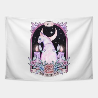 Cat tarot card design Tapestry