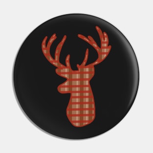 Plaid Deer Pin