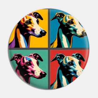 Whippet Pop Art - Dog Lovers Pin