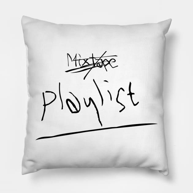 RM PLAYLIST 'MONO' (BTS) Pillow by goldiecloset