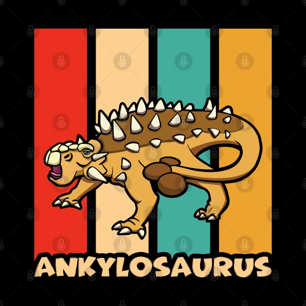 Ankylosaurus Vintage Dinosaur by Huhnerdieb Apparel