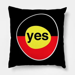 Yes to The Voice to Parliament Referendum Australia Aboriginal and Torres Straight Islander Pillow