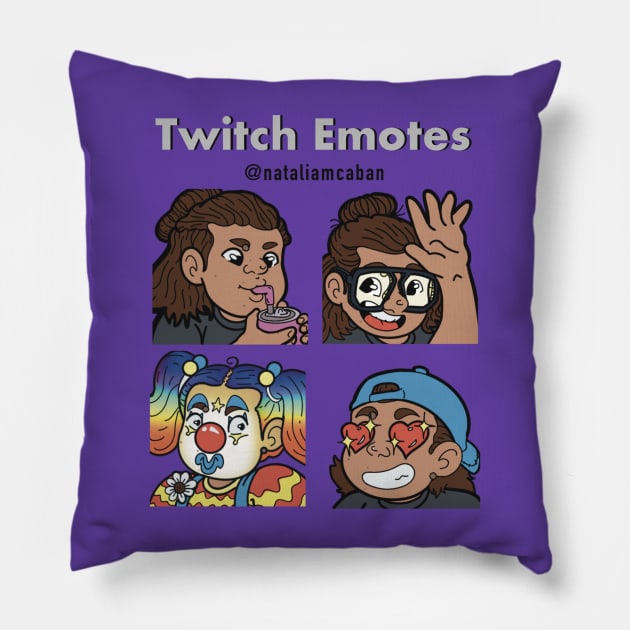 Twitch Emotes Pillow by nataliamcaban