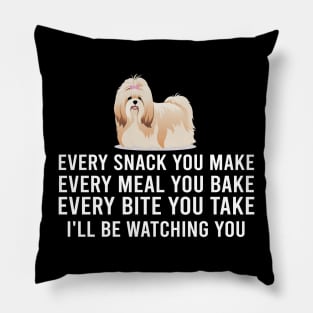 Heartwarming Woofs Cute Tees I'll Be Watching You Shih Tzus Pillow