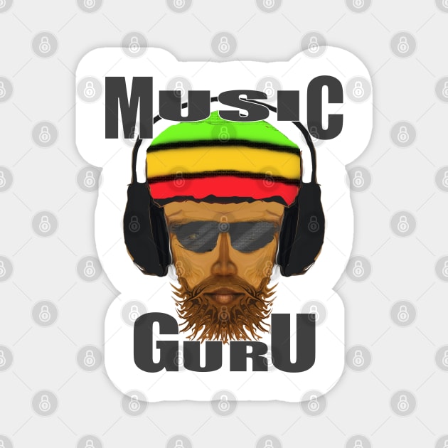 Reggae Music Guru Cool Summer Vibes Magnet by PlanetMonkey