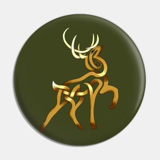 Stag Passant Contourne' Pin