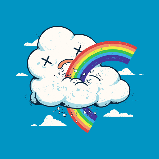 Cloud Hates Rainbow T Shirt by RonanLynam