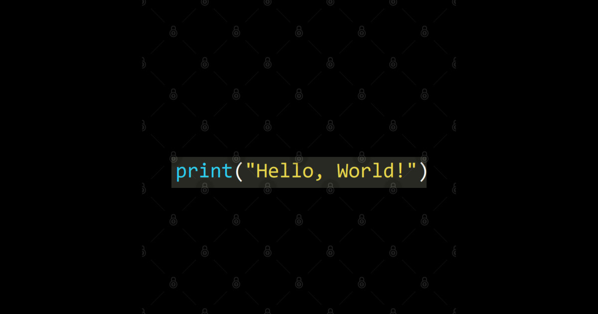 Hello World python code - Hello World Python - Sticker | TeePublic