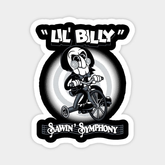 Lil' Billy the Puppet - Creepy Cute Vintage Cartoon Horror - Rubberhose Magnet by Nemons