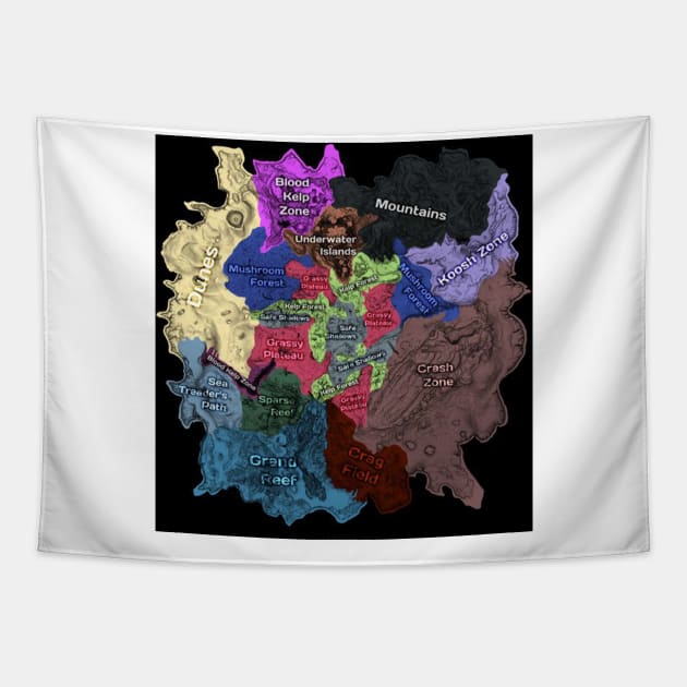 Crater Map Tapestry by juliaburrges