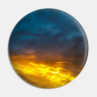 Stormy Sunset Sky Abstract T-shirt Pin