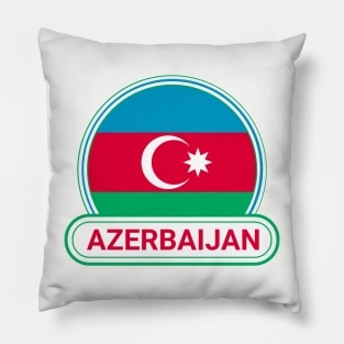 Azerbaijan Country Badge - Azerbaijan Flag Pillow