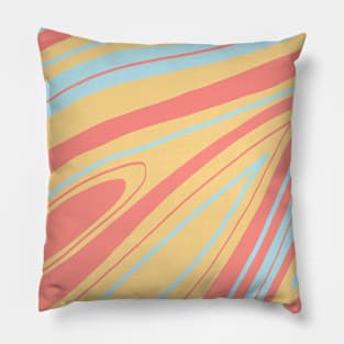 Primary Color Abstract Waves Pillow