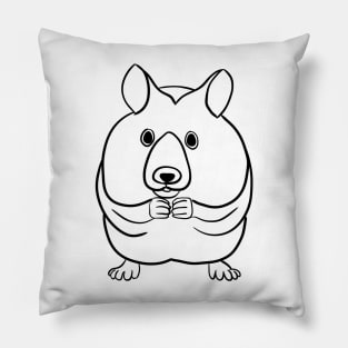 Stick figure hamster Pillow