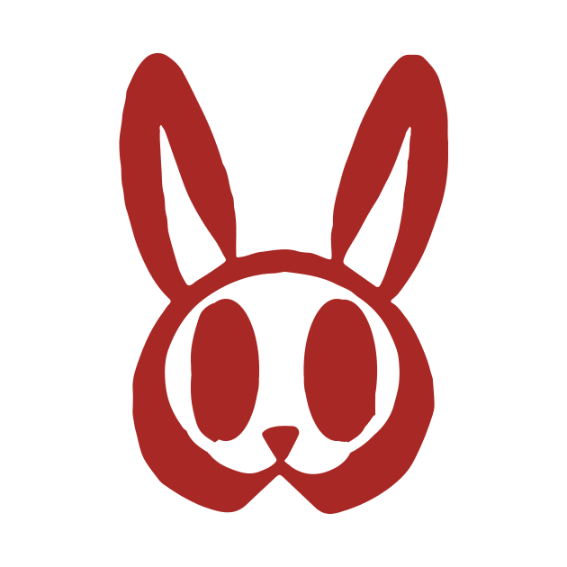 Minimal Rabbit Bunny Smiley Face by pelagio