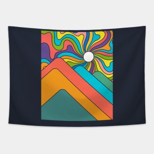 Geometric Sunrise Tapestry