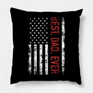 Best Dad Ever Us American Flag Gift For Father'S Day Short Pillow