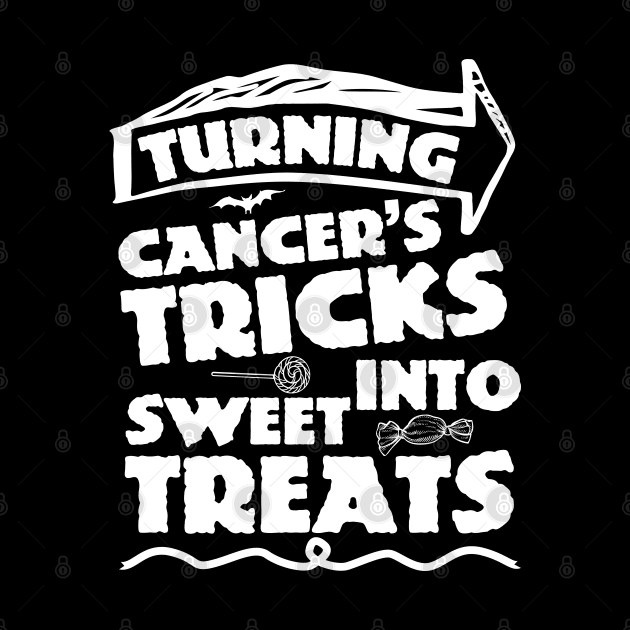 lung cancer awareness white ribbon turning cancer's tricks into sweet treats by Shaderepublic