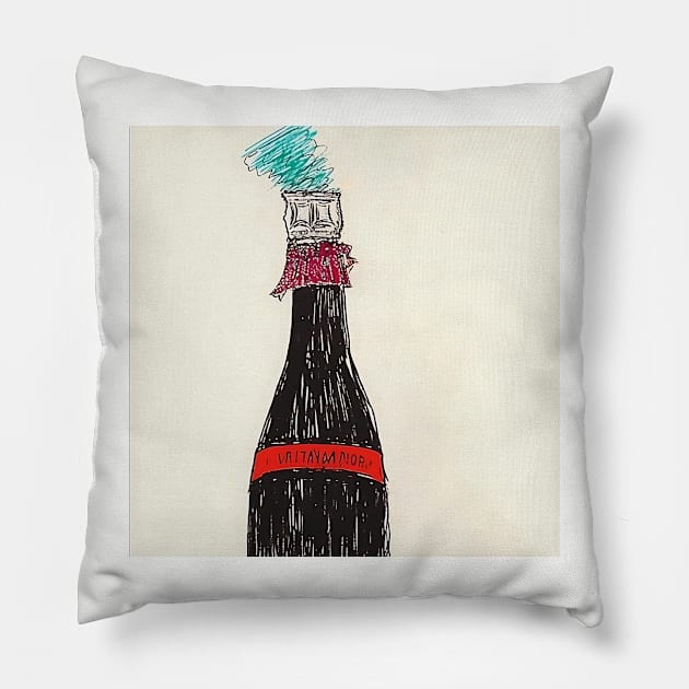 Wine Bottle Pillow by KOTYA